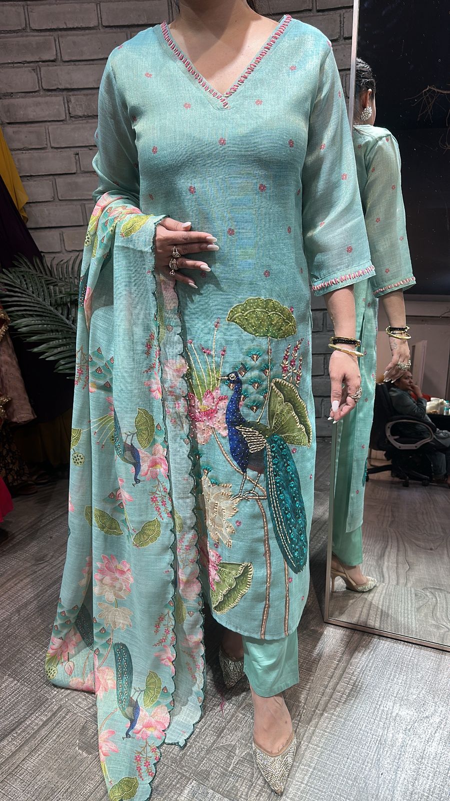 Bamboo Aqua Designer Suit