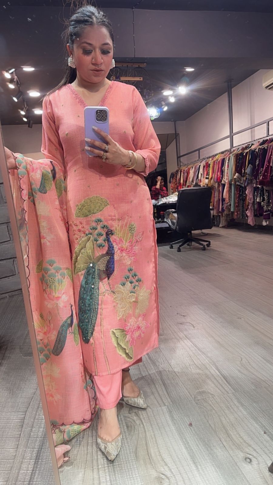 Bamboo pink Designer Suit