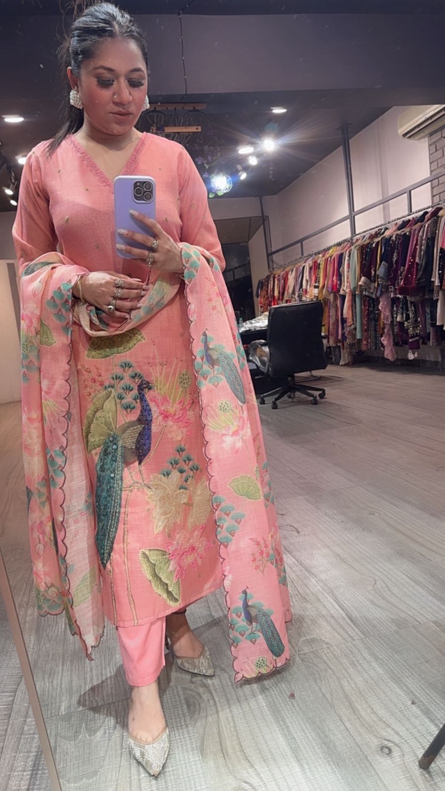 Bamboo pink Designer Suit