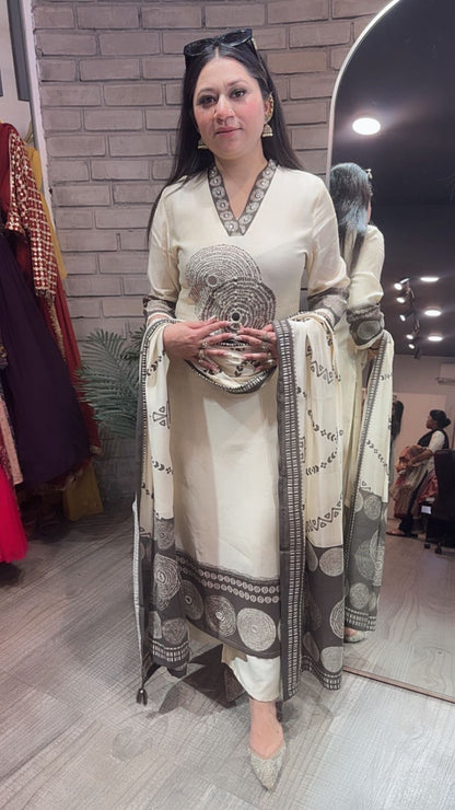 Meethi Ivory Birthday Designer Suit