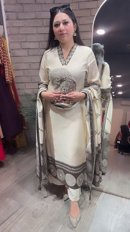 Meethi Ivory Birthday Designer Suit