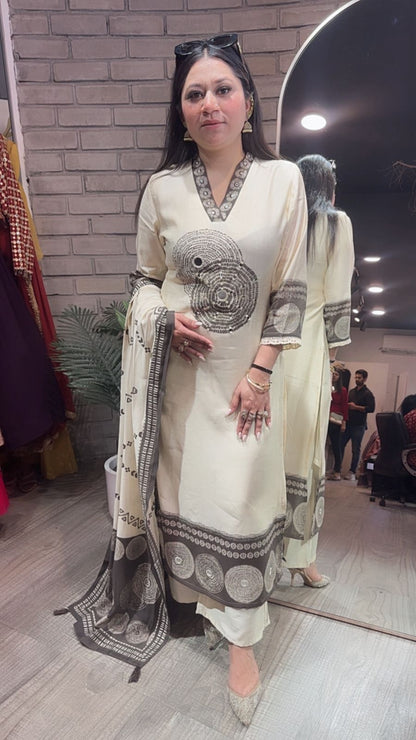 Meethi Ivory Birthday Designer Suit