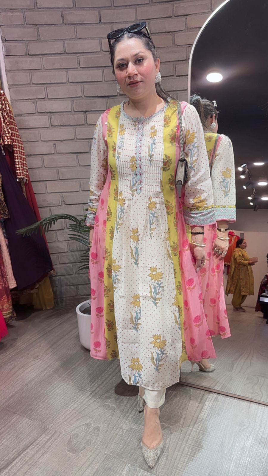 Ponny Pink Yellow Floral Designer Cordset