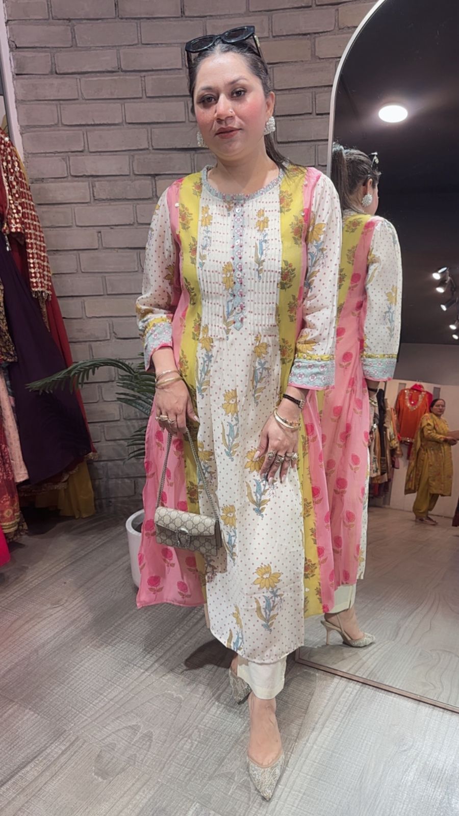 Ponny Pink Yellow Floral Designer Cordset