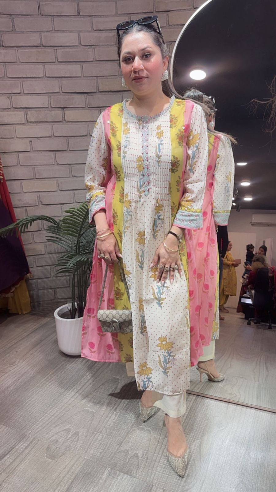 Ponny Pink Yellow Floral Designer Cordset