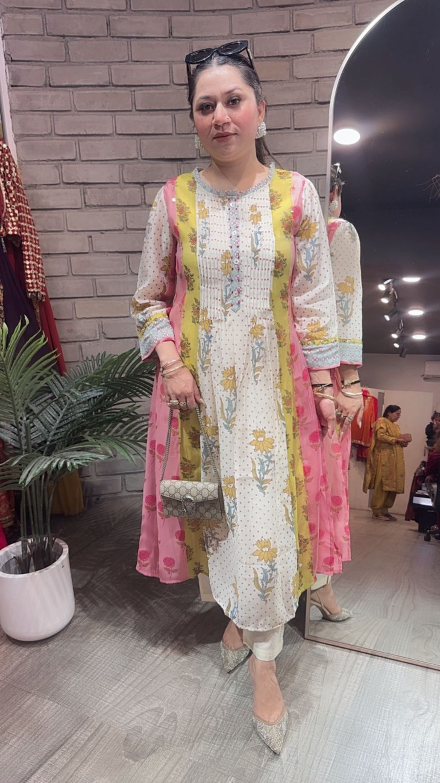 Ponny Pink Yellow Floral Designer Cordset