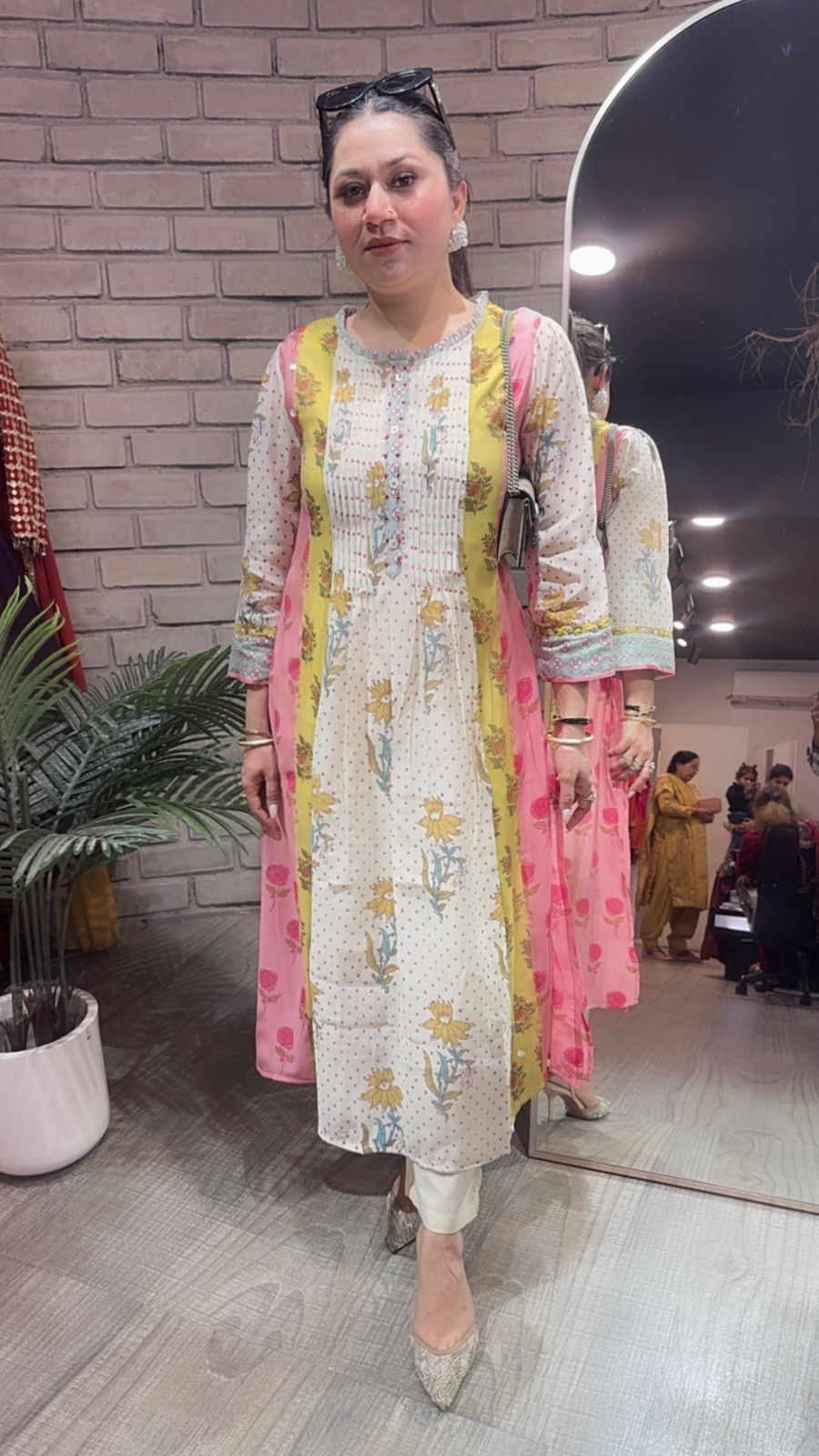 Ponny Pink Yellow Floral Designer Cordset