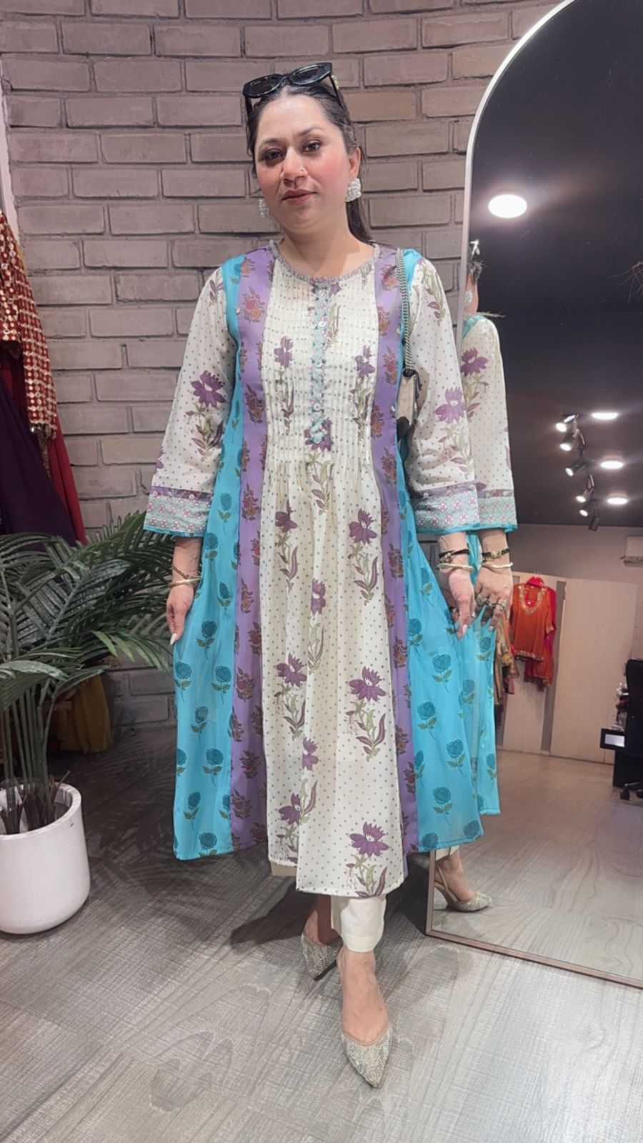 Ponny Purple Blue Floral Designer Cordset