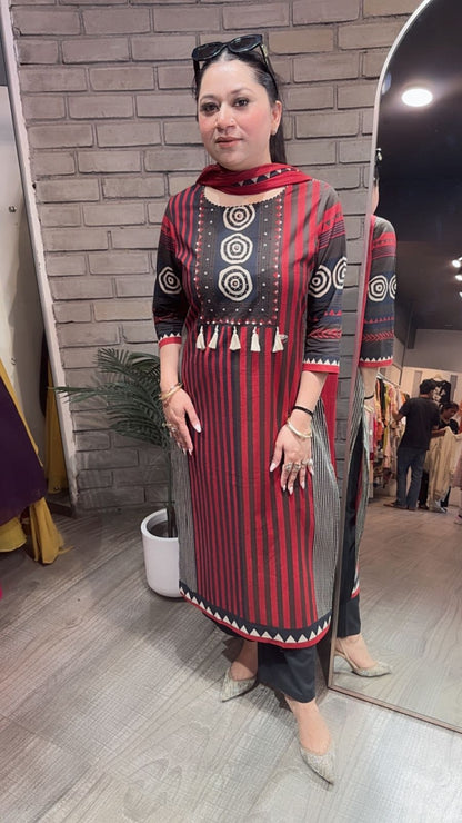 Label Black Cotton Designer Suit