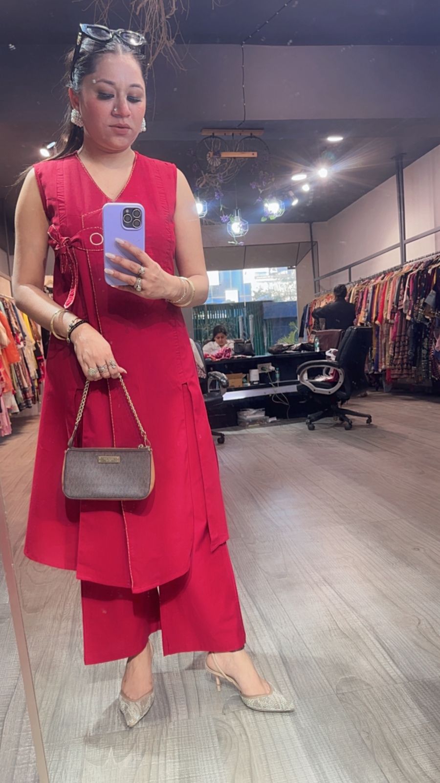 Mocha Cherry Red Cordset