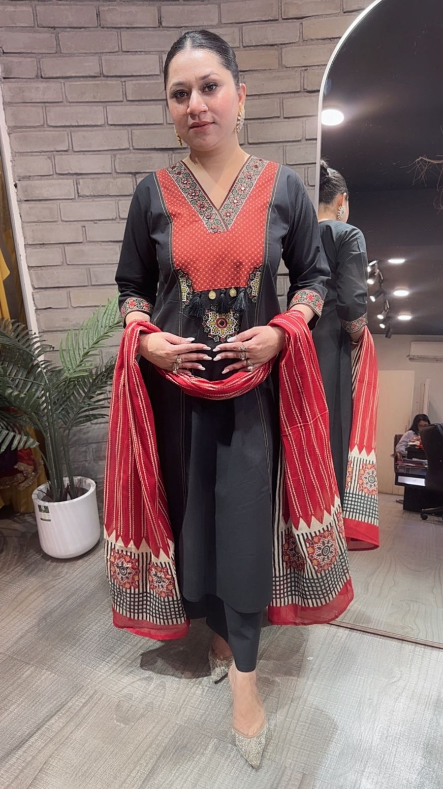 Espresso Black Designer Cotton Suit