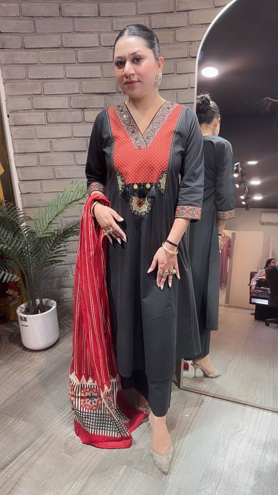 Espresso Black Designer Cotton Suit