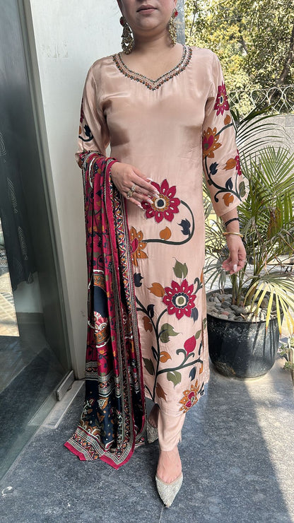 Bakson peach Digital Designer Suit