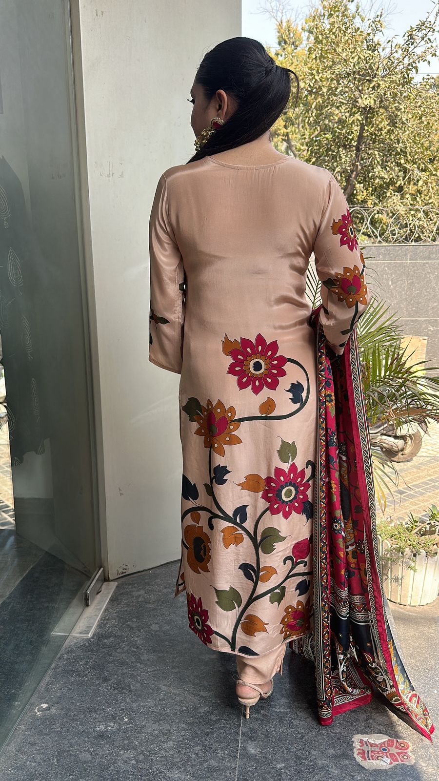 Bakson peach Digital Designer Suit