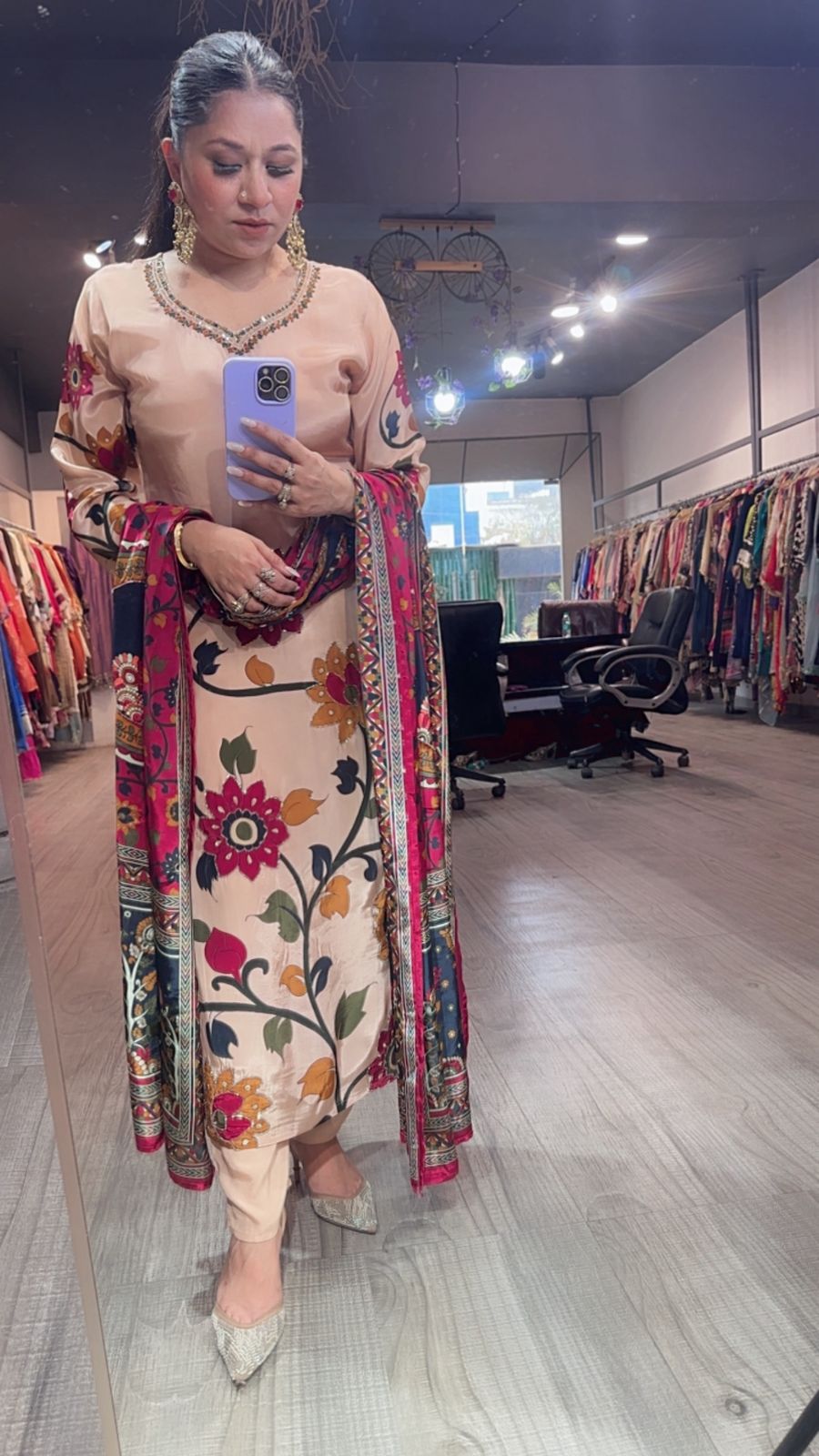 Bakson peach Digital Designer Suit