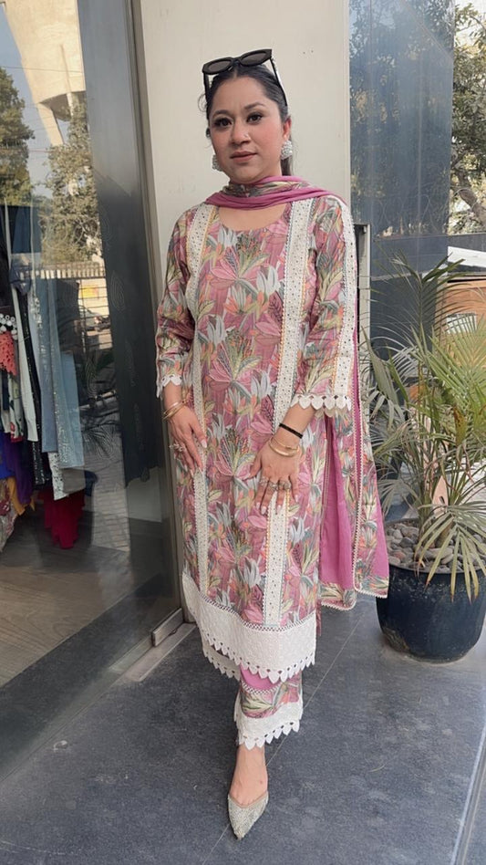 Tittle Cotton Designer Suit