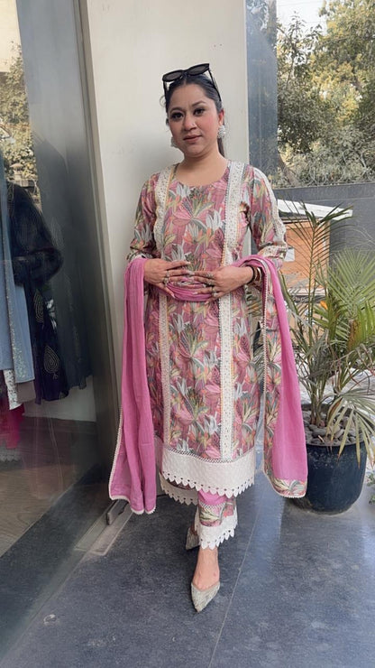 Tittle Cotton Designer Suit