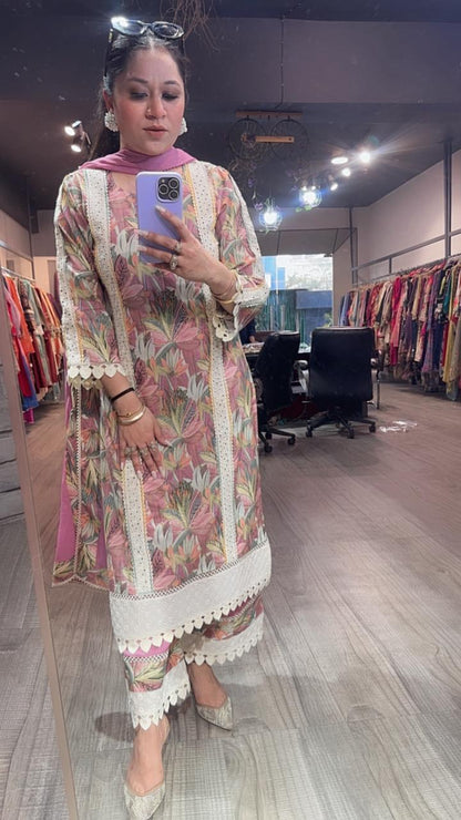 Tittle Cotton Designer Suit