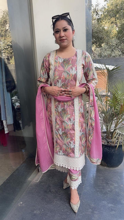 Tittle Cotton Designer Suit