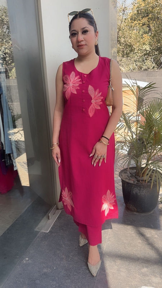 Ferrero Raddish Pink Floral Designer Cordset