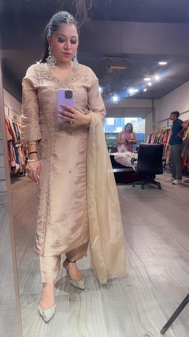 Basko Beige Designer Suit