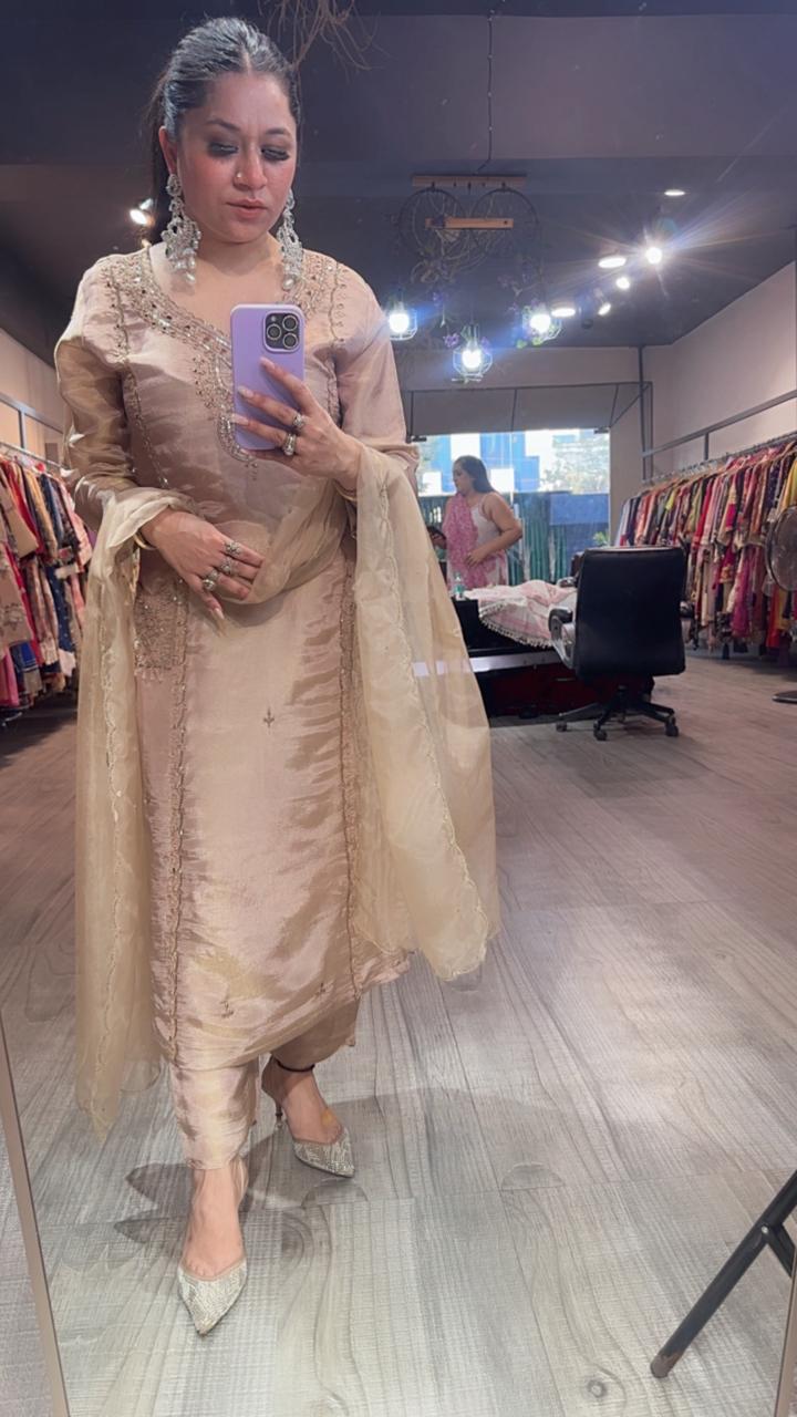 Basko Beige Designer Suit