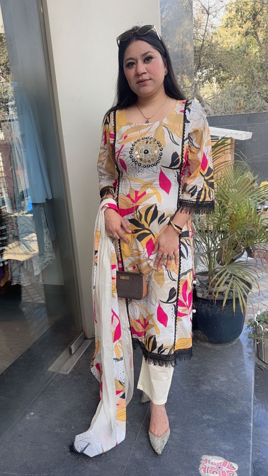 Kalini Multicolor Cotton Designer Suit