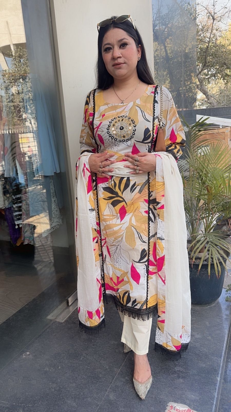 Kalini Multicolor Cotton Designer Suit