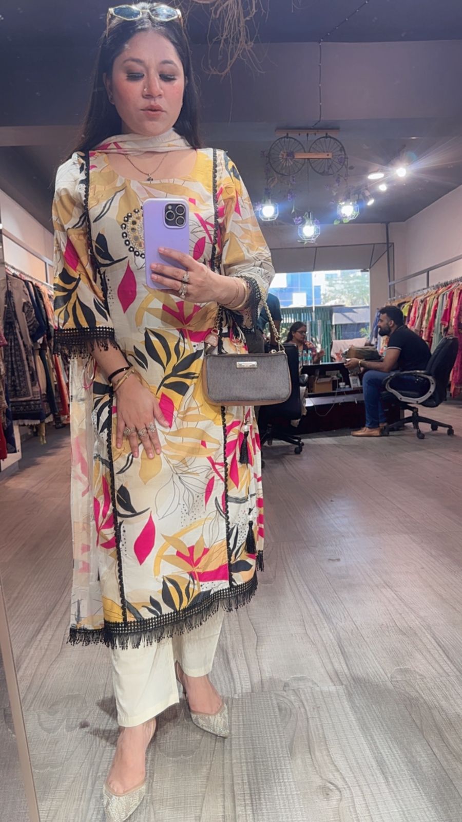 Kalini Multicolor Cotton Designer Suit