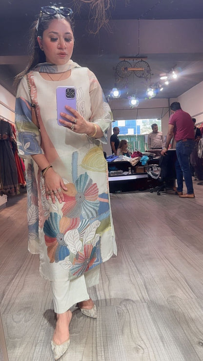 Fruti Floral Cotton Designer Suit