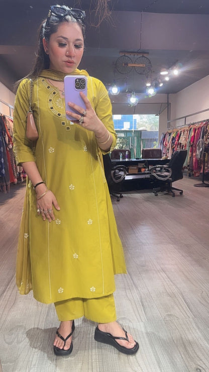 Ruana lime 🍋‍🟩 A-Line Designer Suit