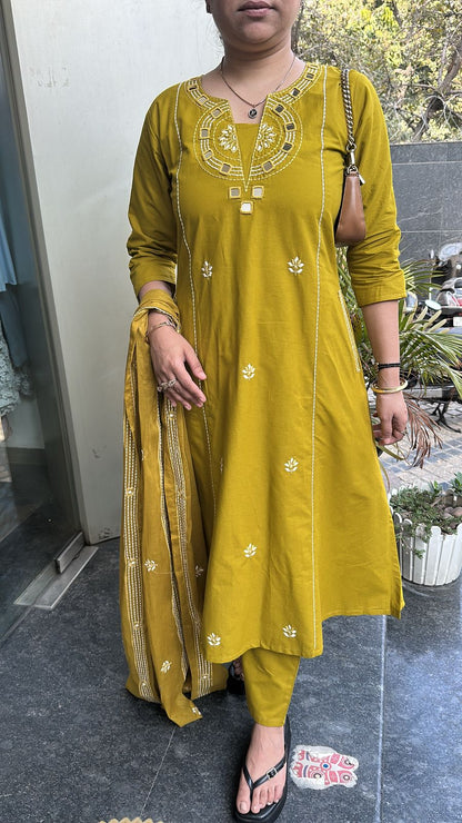 Ruana lime 🍋‍🟩 A-Line Designer Suit