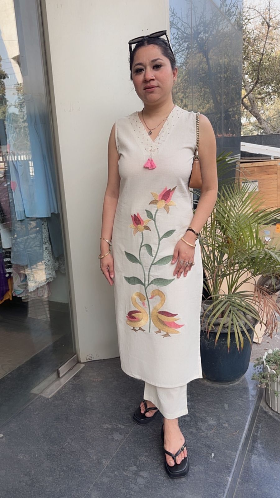 Snickers Ivory Tunic set (Sleeve Fabric Attached)