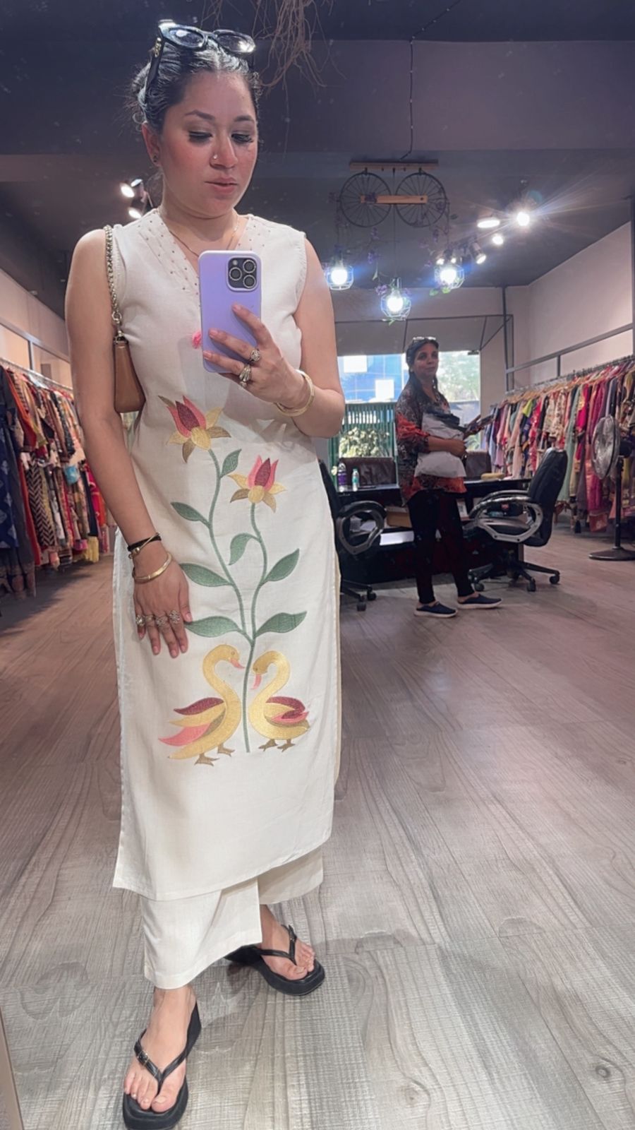 Snickers Ivory Tunic set (Sleeve Fabric Attached)