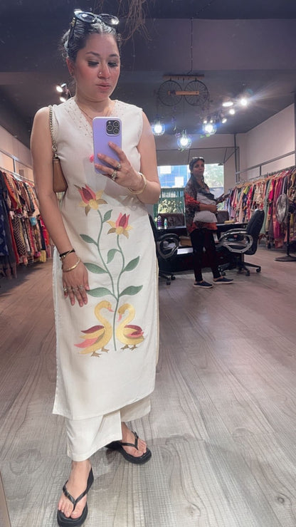 Snickers Ivory Tunic set (Sleeve Fabric Attached)