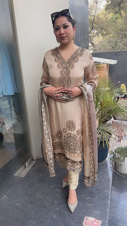 Nora Crepe Designer Suit