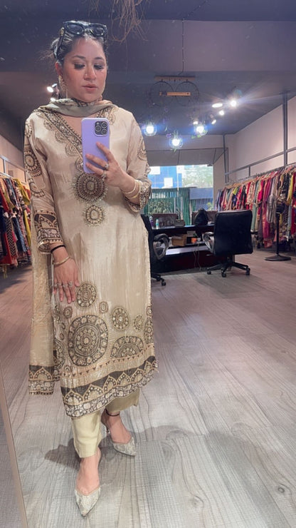 Nora Crepe Designer Suit