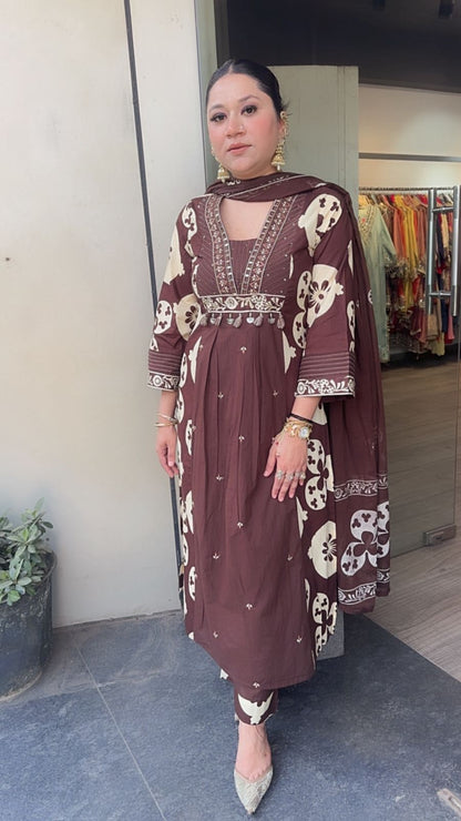 Bubble Coffee A-Line Designer Suit