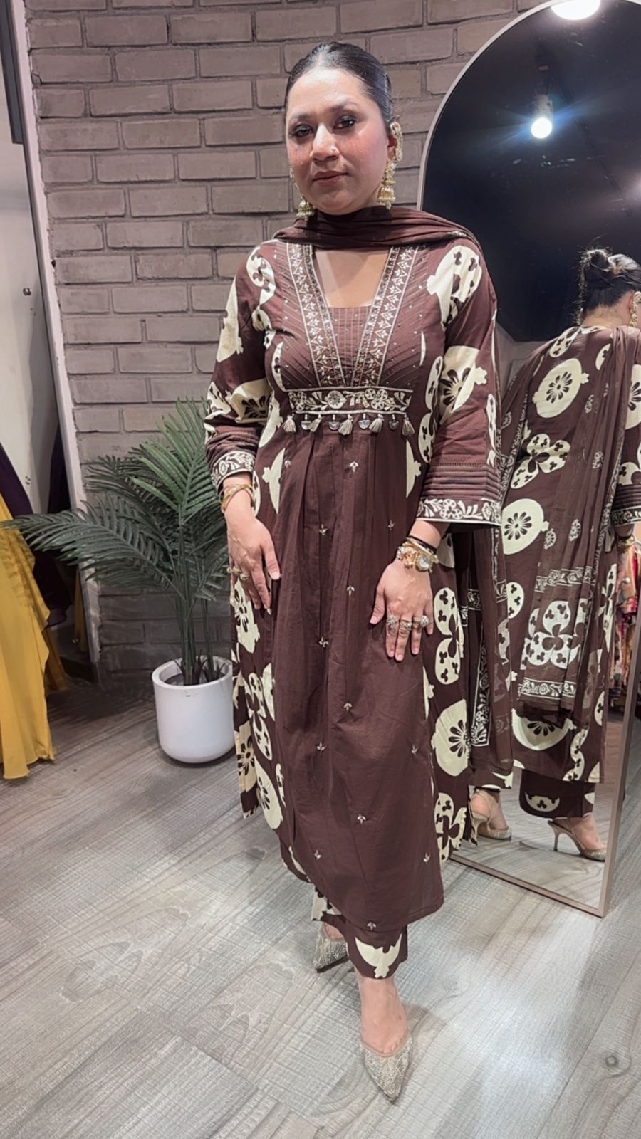 Bubble Coffee A-Line Designer Suit