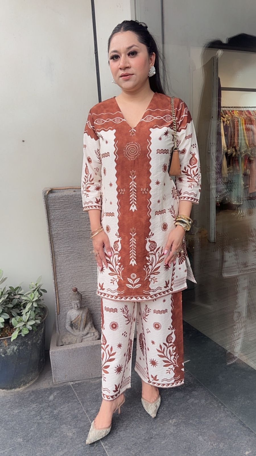 Seerat Brown Ivory Digital Cordset