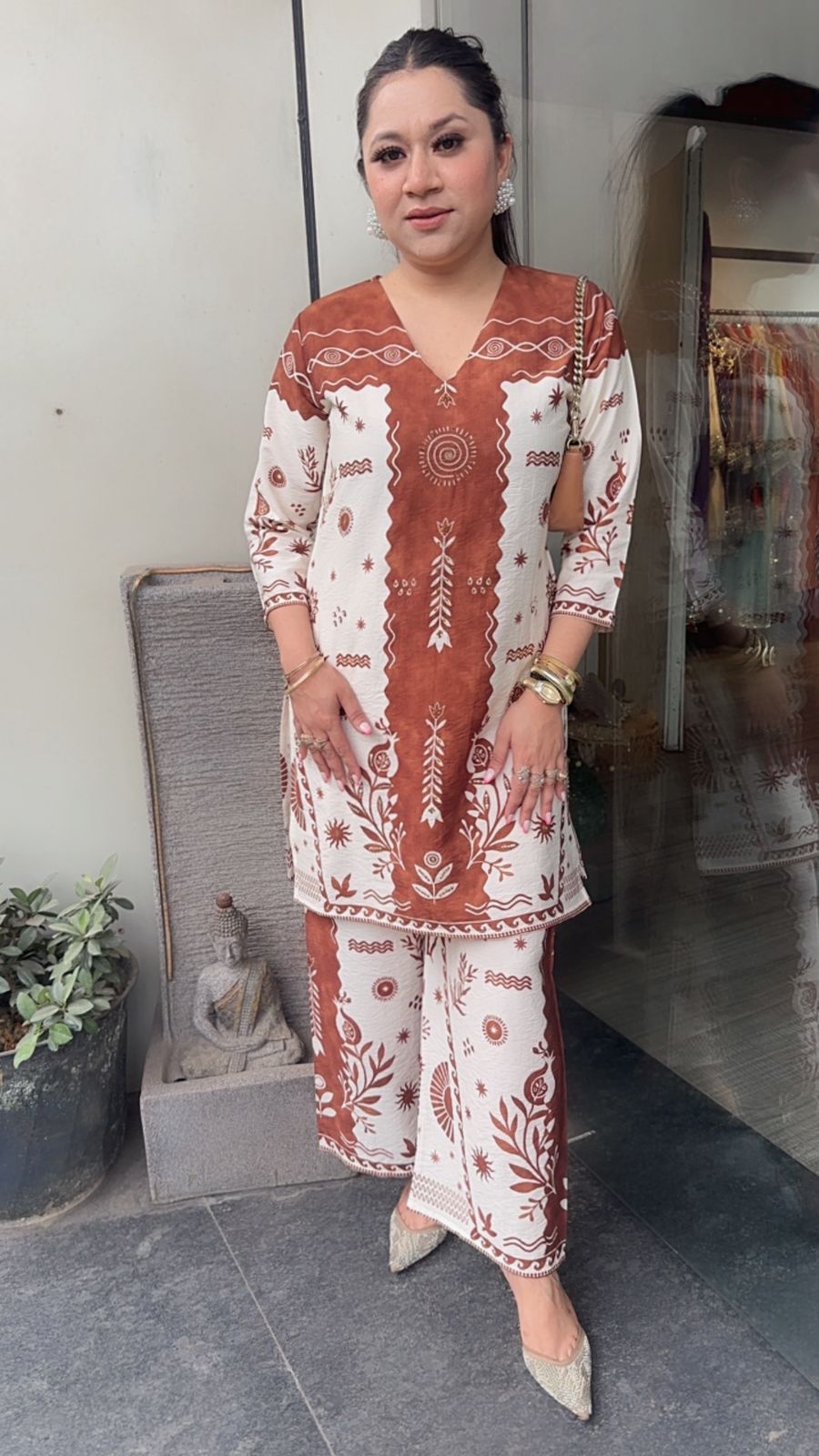 Seerat Brown Ivory Digital Cordset