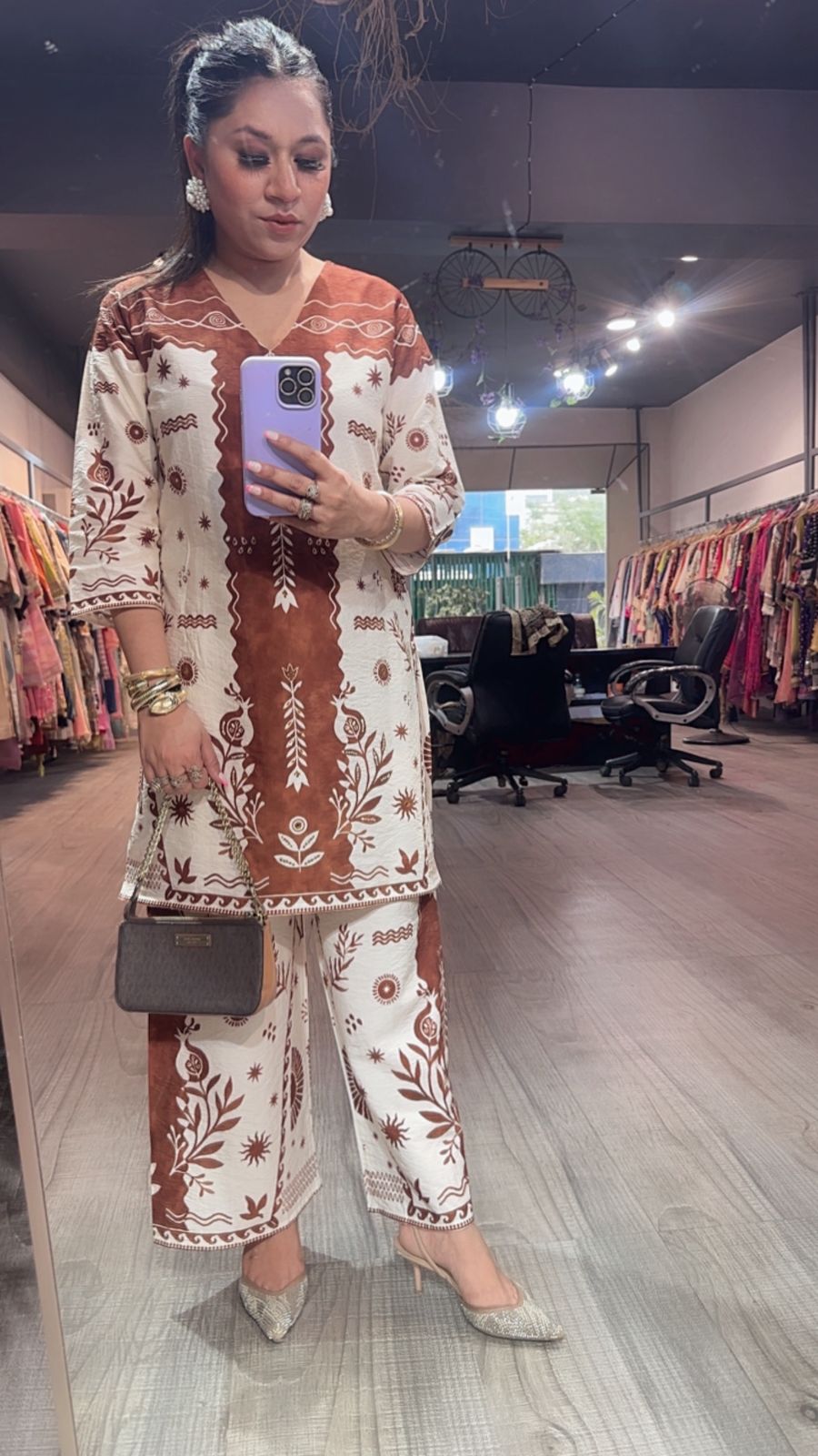 Seerat Brown Ivory Digital Cordset