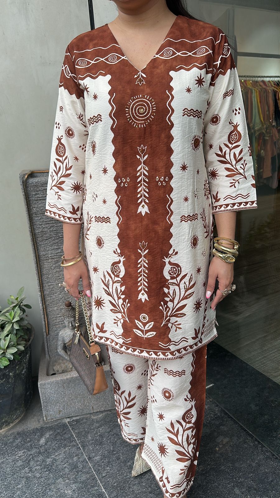 Seerat Brown Ivory Digital Cordset