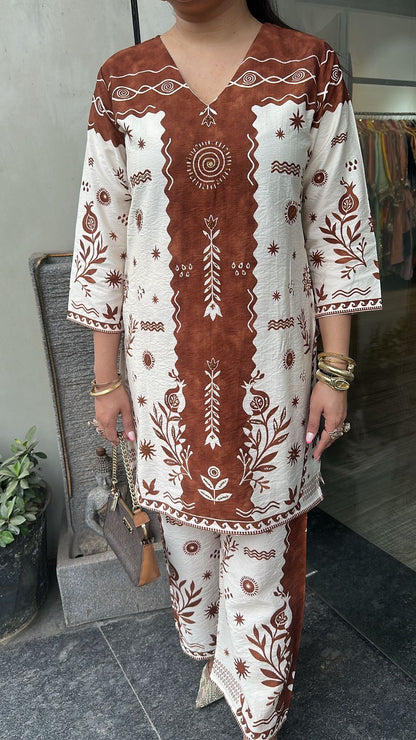 Seerat Brown Ivory Digital Cordset