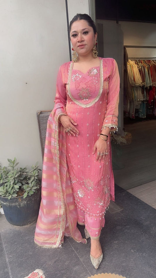Neemrana pink Katdana Designer Suit