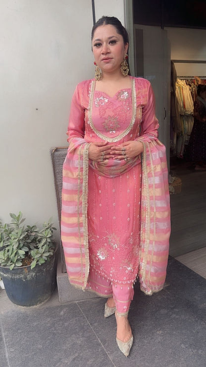 Neemrana pink Katdana Designer Suit