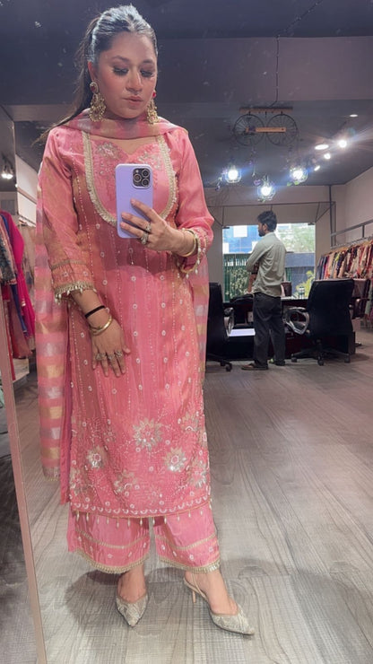 Neemrana pink Katdana Designer Suit