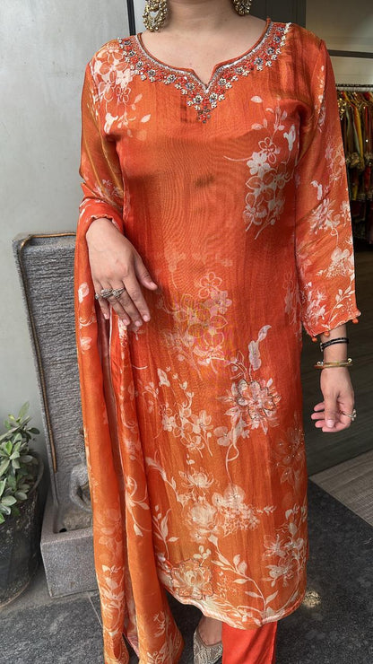 Topaz Rust Shimmer Digital Suit