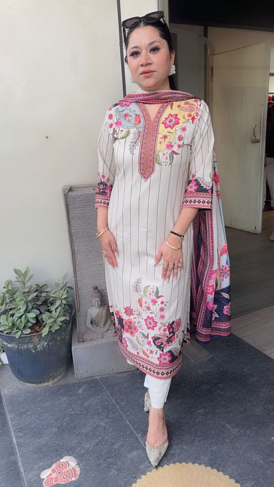 Crafts Digital Print Cotton Suit