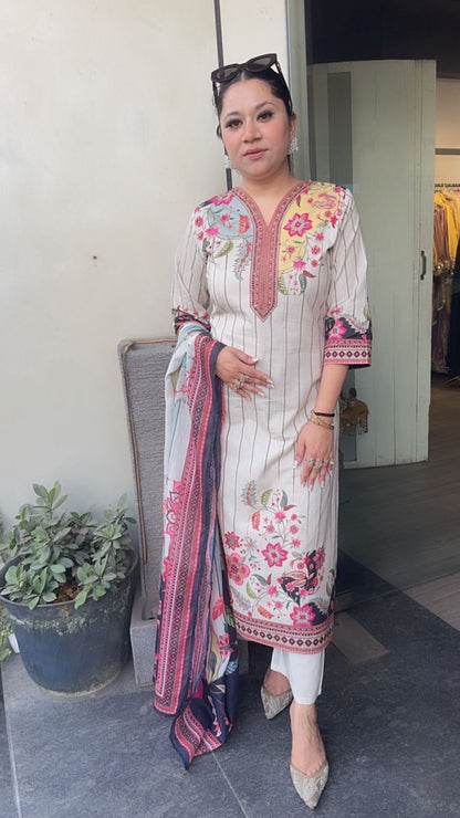 Crafts Digital Print Cotton Suit